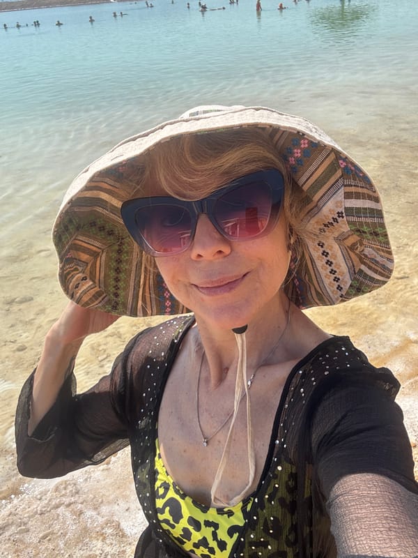 Morning beach activities documented at Dead Sea resort facilities