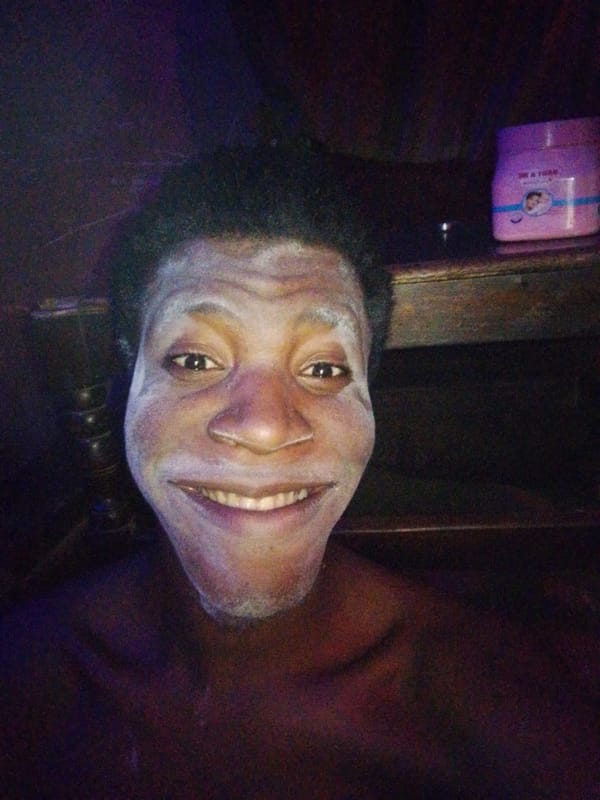 Man takes early morning selfie in Nkpor, Nigeria