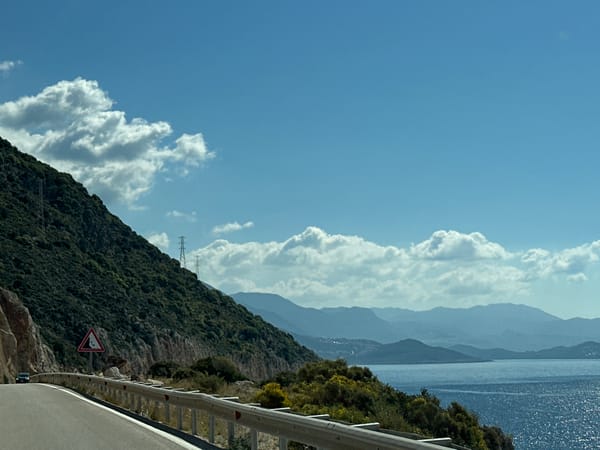 Morning coastal road scene documented near Kaş, Turkey