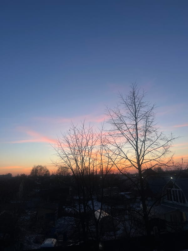 Winter sunset captured over Kazan cityscape by witnesses