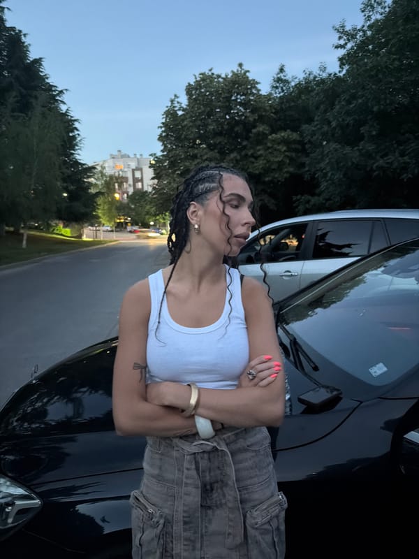 Evening hangout by the cars in Blagoevgrad, Bulgaria