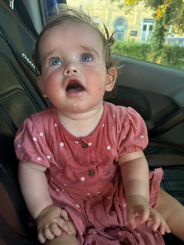 Afternoon outing with a baby through the streets of Lich
