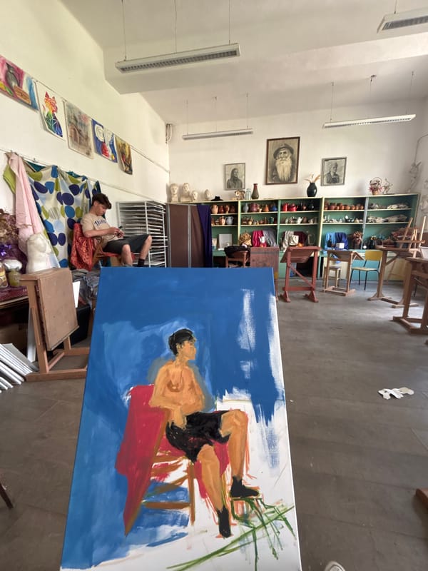 Art studio session documented in Troyan, Bulgaria
