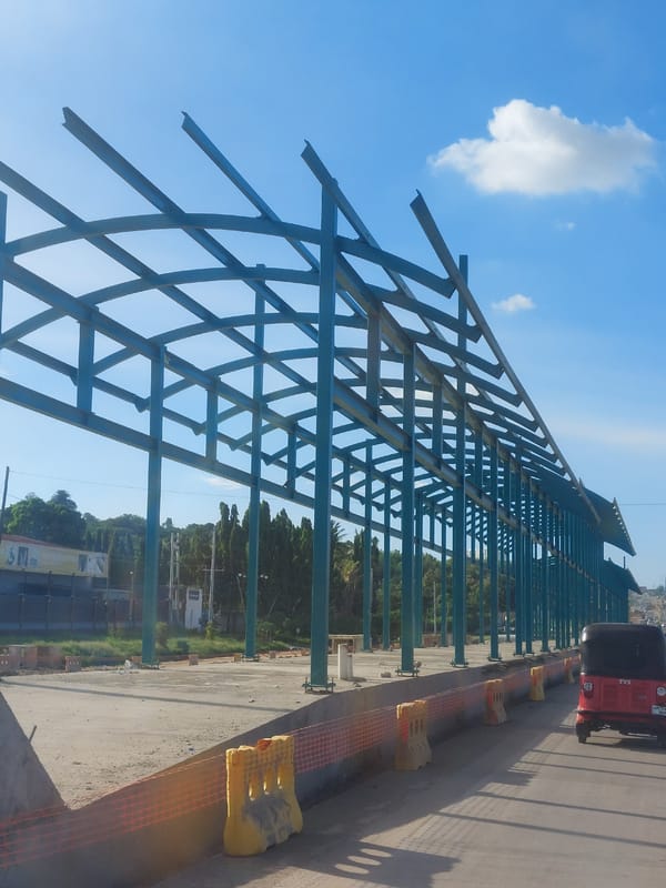 Construction underway in downtown Dar es-Salaam urban district