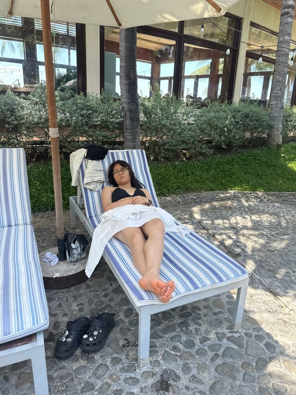 Early morning poolside leisure activities documented in Nha Trang