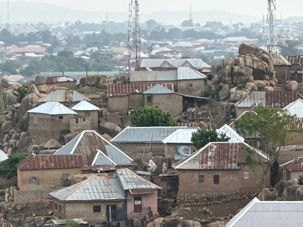 Aerial views capture Jos Nigeria's rocky residential neighborhoods