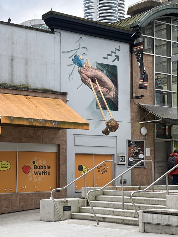 Food establishment mural spotted on Vancouver street