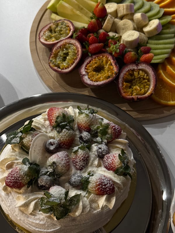 Cake with white frosting displayed on table in Yerevan