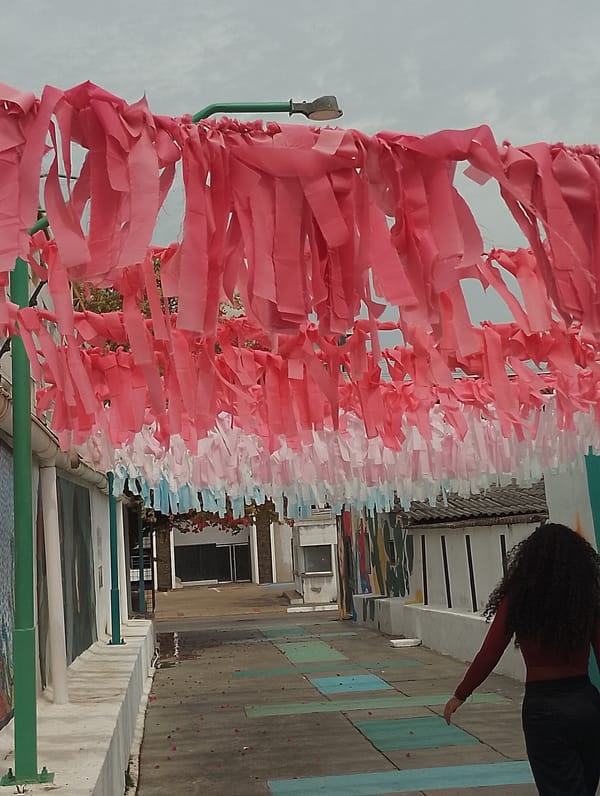 Street art and decorations brighten Pampatar walkways