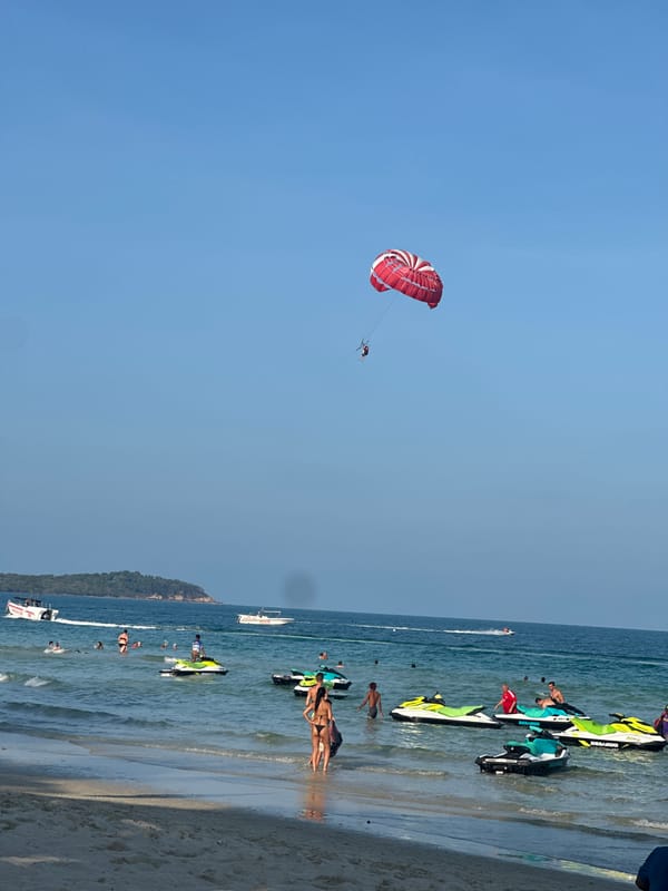 Woman enjoys Thai meal at outdoor Baan Chaweng restaurant