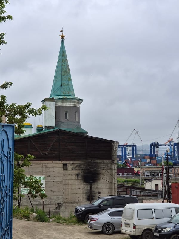 Green-spired Soviet-era tower rises over Vladivostok skyline