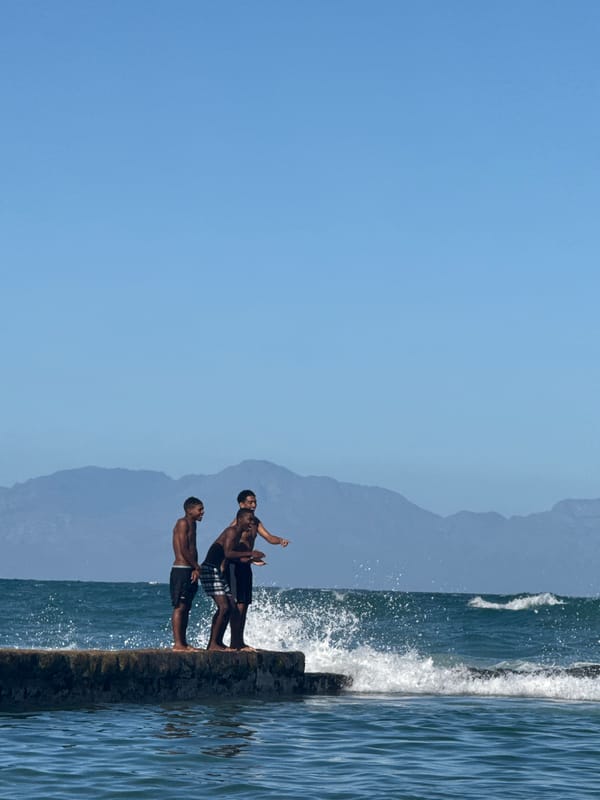 Afternoon beach scenes captured at Muizenberg, Cape Town