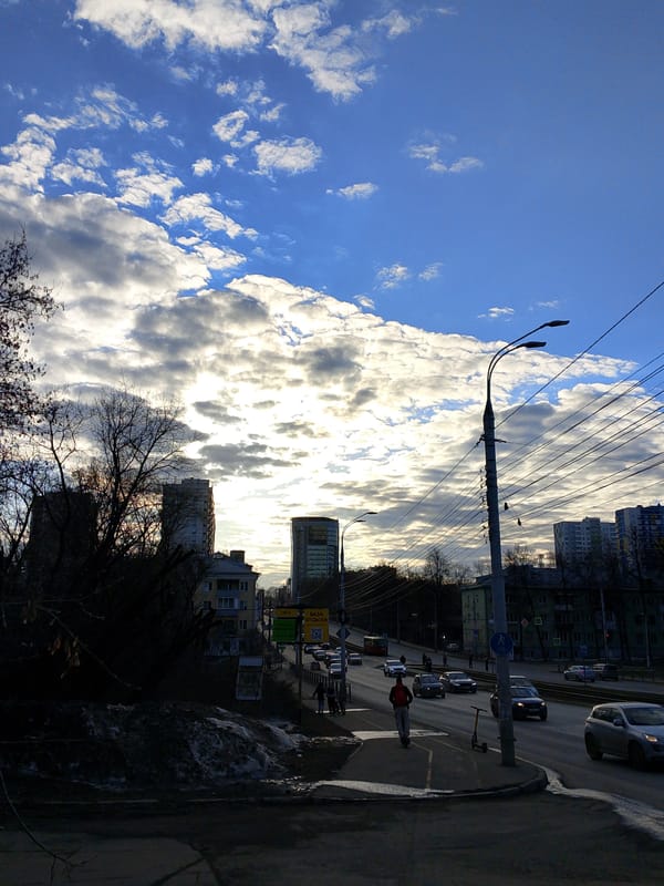 Woman shopping and photographed around Izhevsk, Russia