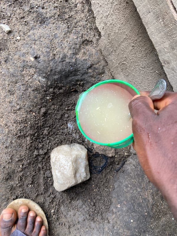 Beverage preparation observed in Mararaba, Nigeria morning routine