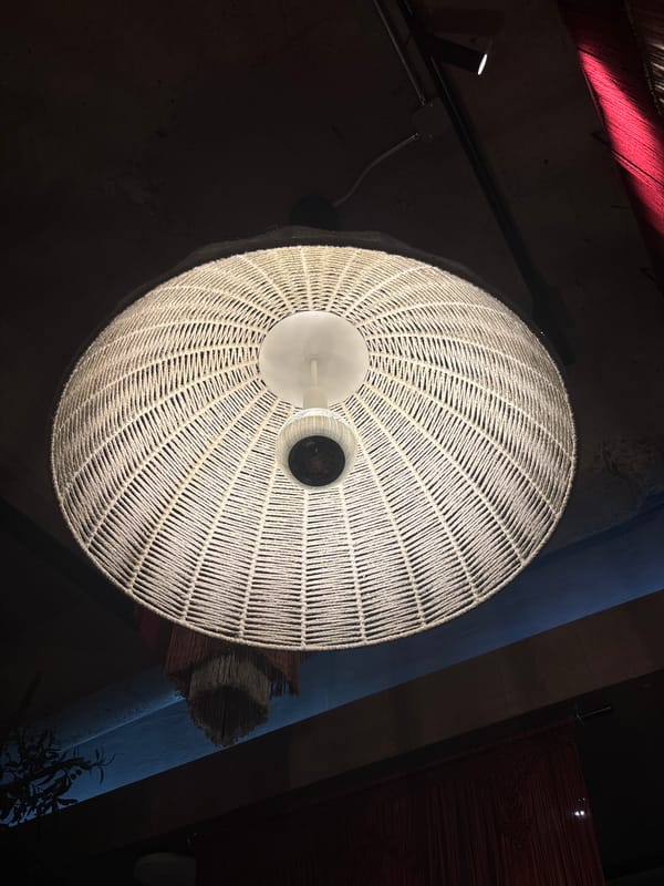 Mexico City restaurant interior documented with flowers, lighting displays