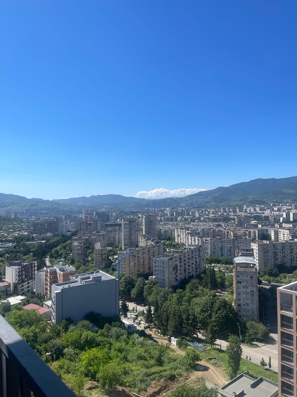 Clear Day Panoramic Views Captured Across Tbilisi Residential Districts