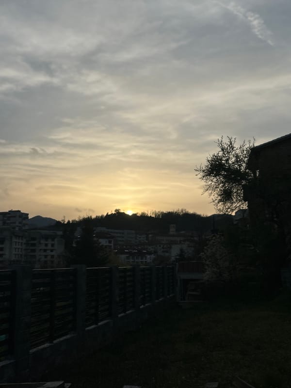 Spring evening documented across Zlatograd residential neighborhoods