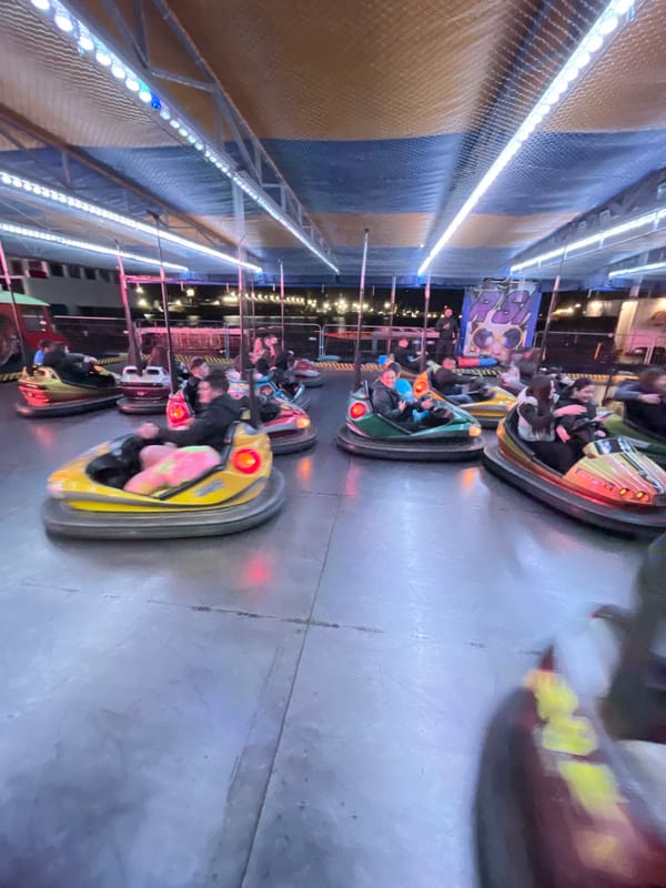 Evening scenes captured at Burgas amusement park and waterfront