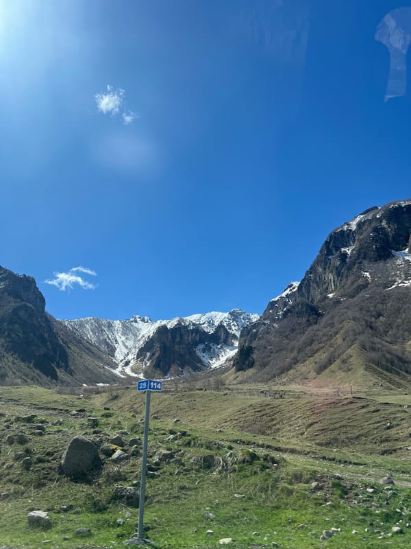 Morning mountain views captured in Sioni, Georgia