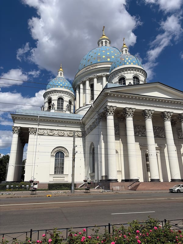 Ornate carriages and canal boats through Saint Petersburg's historic center
