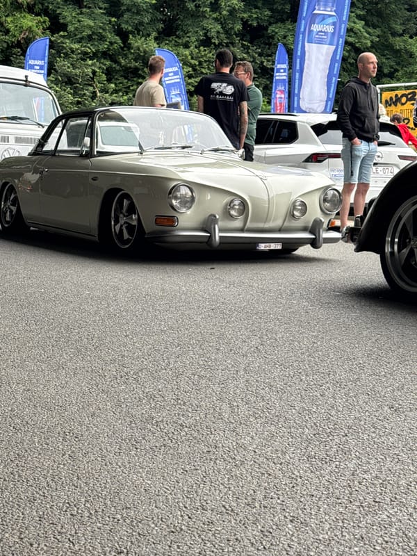 Vintage Volkswagen gathering on the streets of Nivelles
