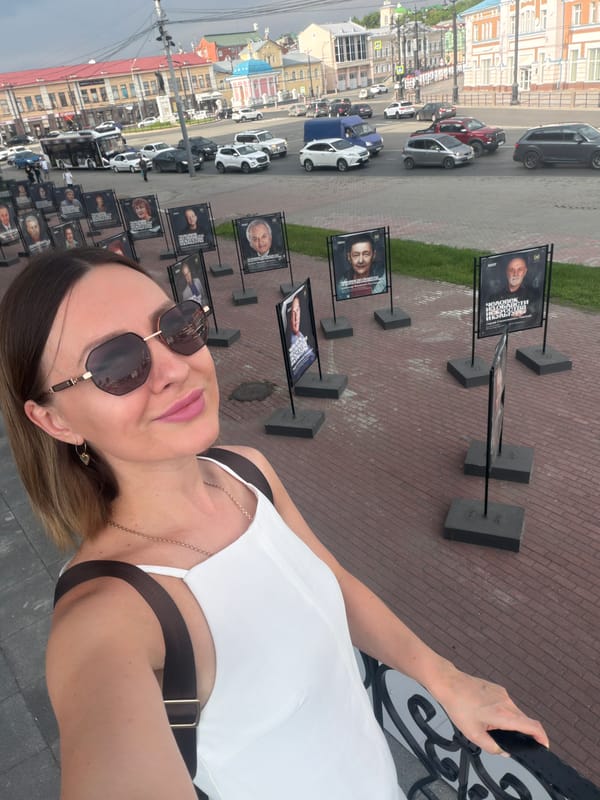 Outdoor event and riverside afternoon in Tomsk, Russia