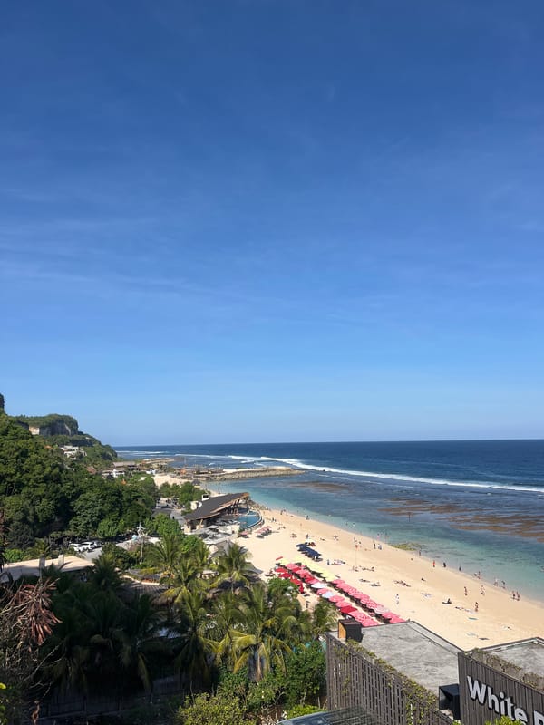 Morning beach activity captured at Kuta Selatan, Indonesia