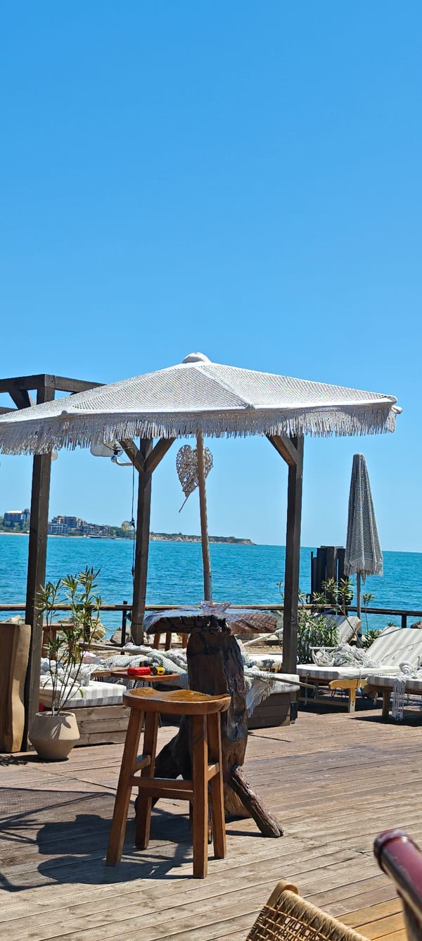 Morning leisure time documented at Bulgarian Black Sea resort