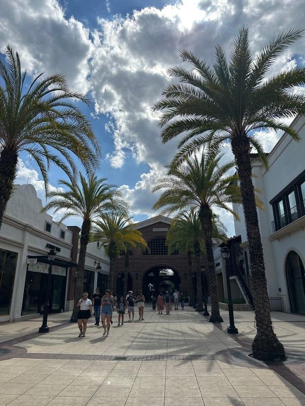 Tourist captures Disney Springs scenes on spring evening
