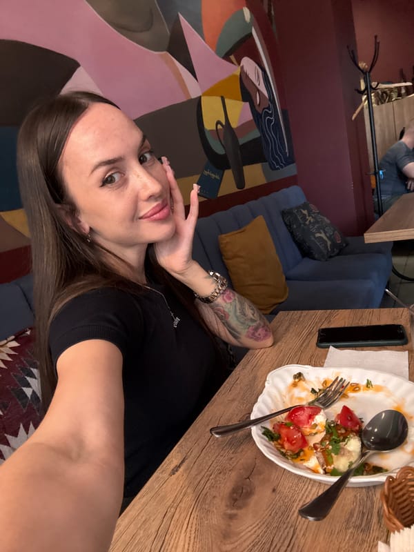 Lunch out at a charming, romantically decorated café