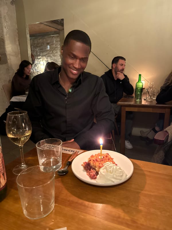 Evening social activities documented across multiple Paris locations