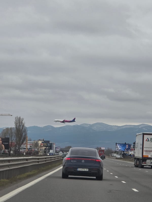 Mercedes EQS spotted on highway near Krivina, Bulgaria