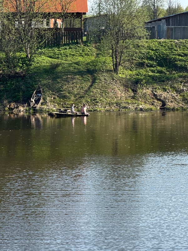 Peaceful water scene documented in Zhigalki, Russia