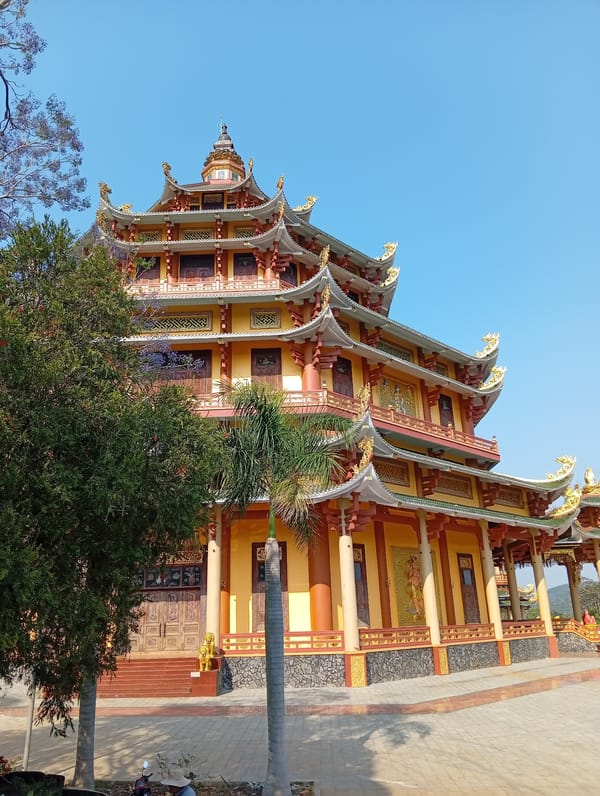 Buddhist temple visit documented in Phú An, Vietnam
