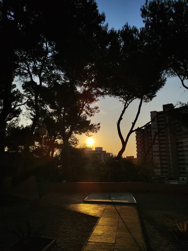 Sunrise scenes and street life along the El Campello seafront