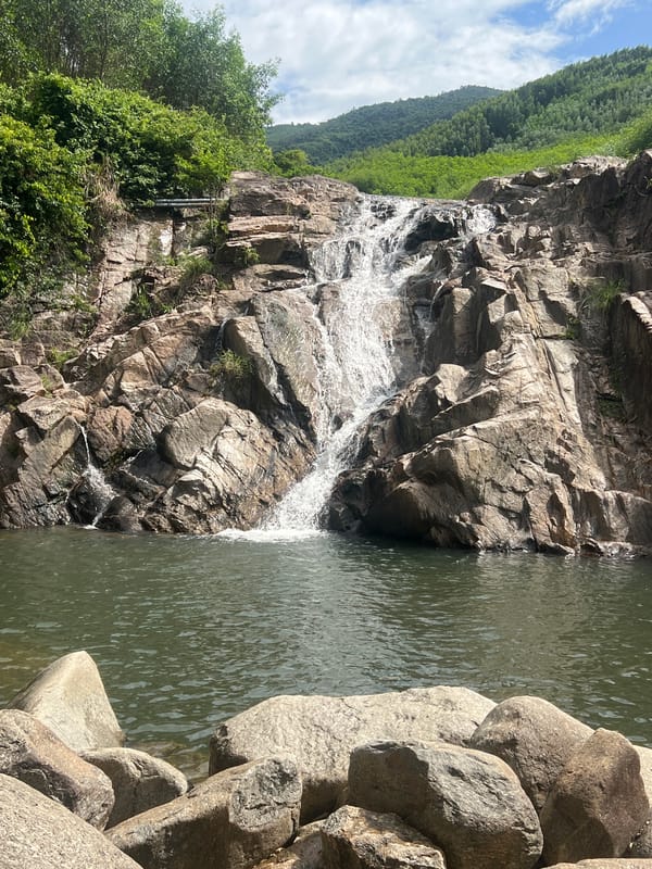 Swimming and exploring a jungle waterfall in Đà Nẵng