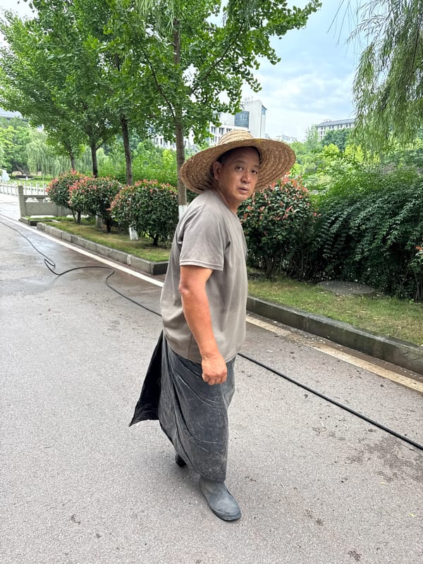 Morning park activity captured in Jiangjin, China
