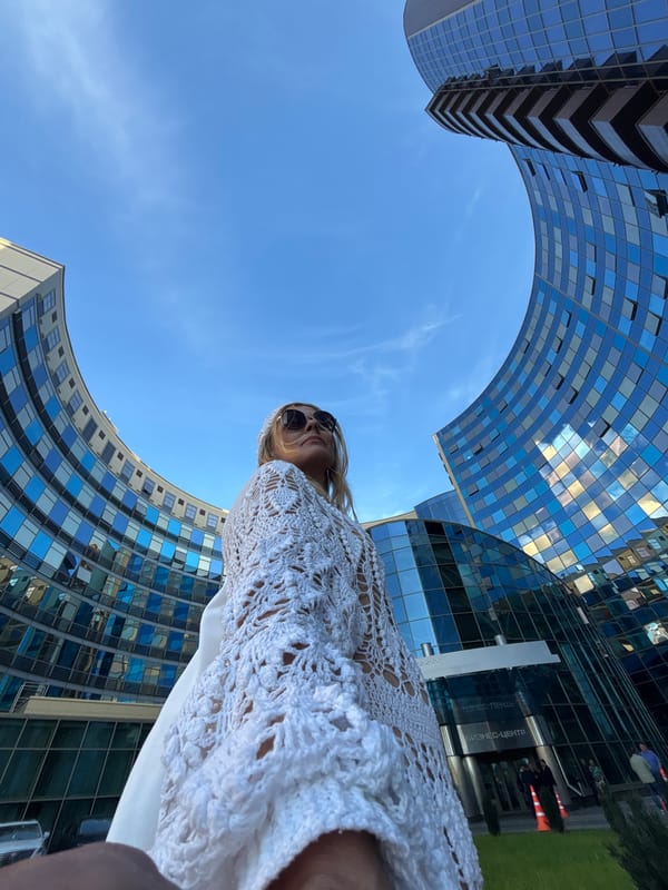 Artificial flower display draws attention in modern Minsk building