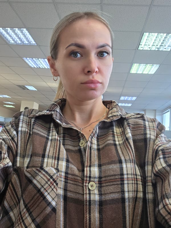 Woman takes selfie in Chaikovsky, Russia