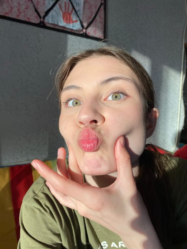 Woman documents spring day with selfies and nature photography