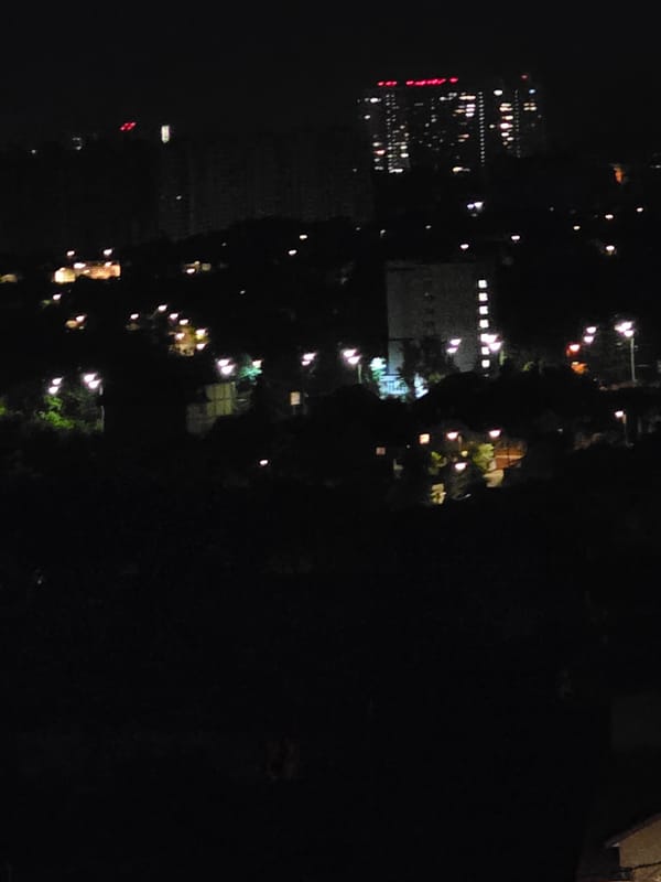 Kyiv after dark: streets, apartment blocks, and city lights