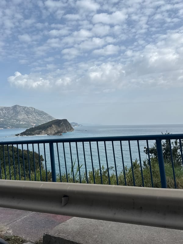 Coastal drive through scenic Mediterranean terrain captured on video