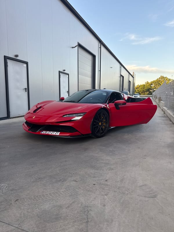 Luxury cars Ferrari and Lamborghini delivered via trailer in Plovdiv