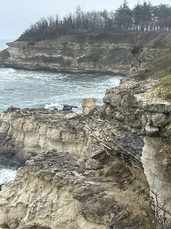 Tourist documents coastal visit in Tsarevo, Bulgaria