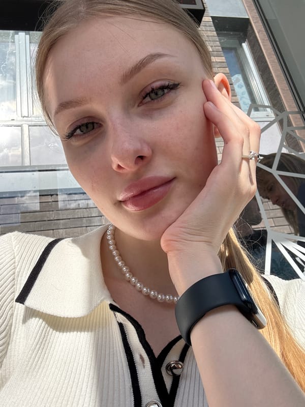 Woman documents shopping day with selfies in Perm, Russia