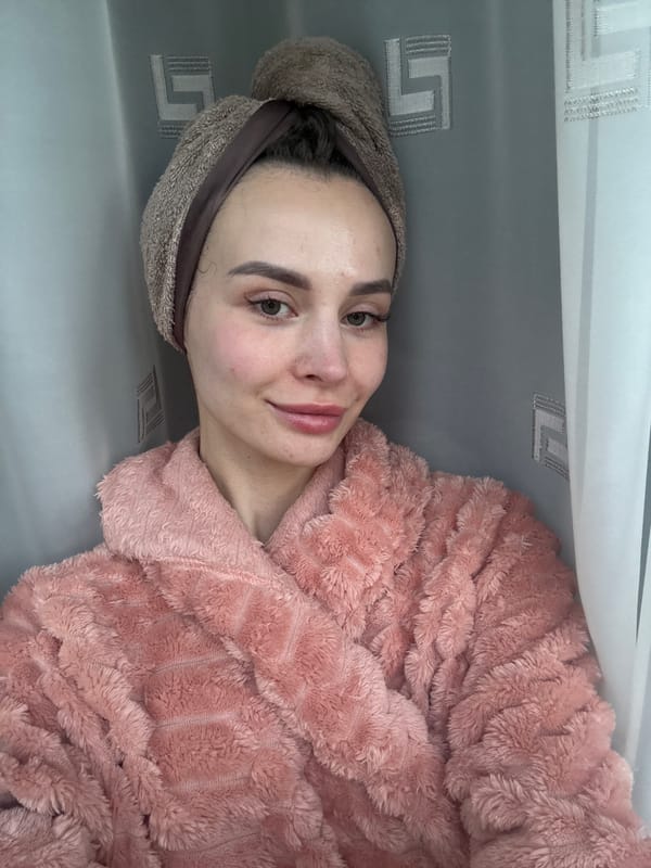 Woman's morning routine documented in Kyiv apartment