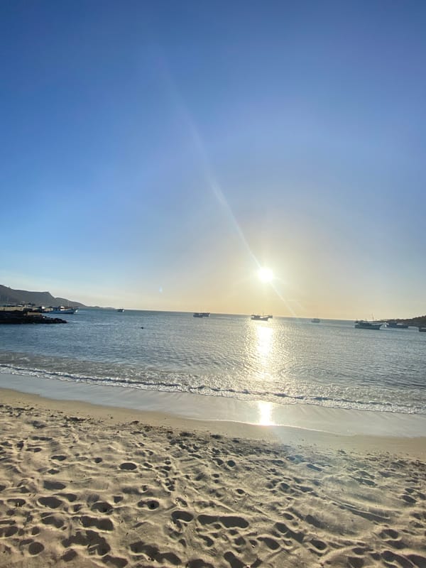 Sunrise or sunset captured at Juan Griego beach, Venezuela