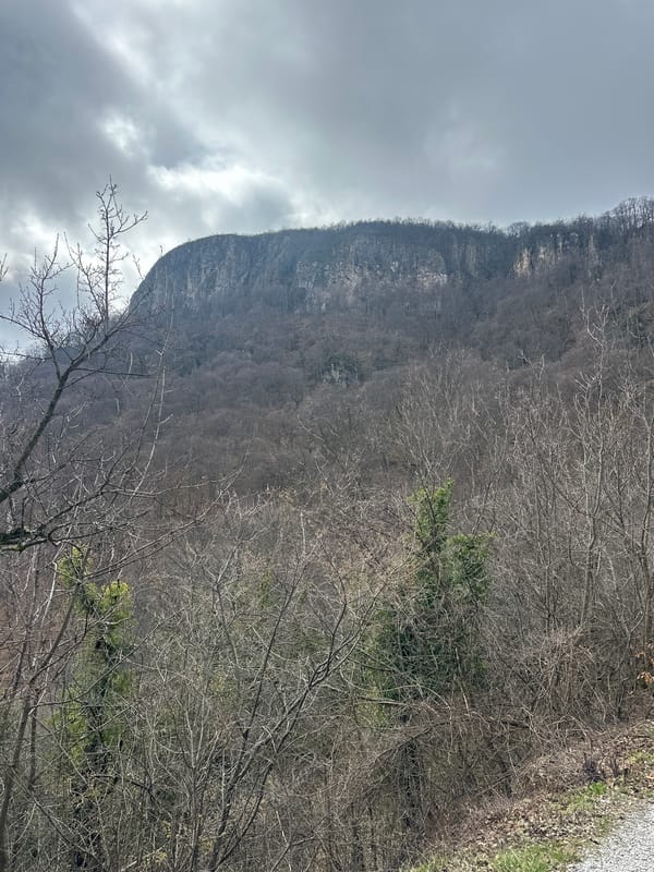 Mountain landscape captured in Yablanitsa, Bulgaria under overcast skies