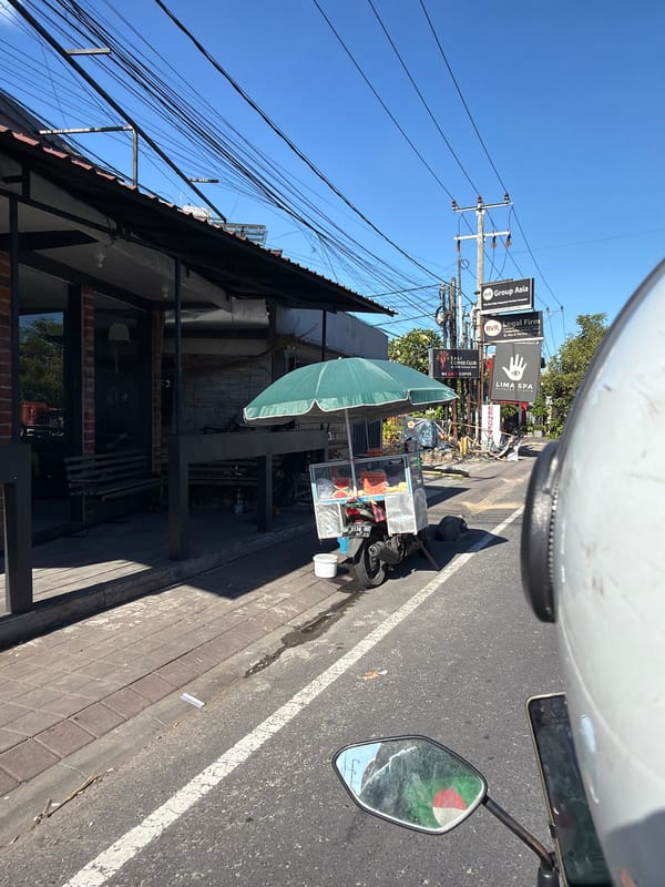 Morning street scenes documented across North Kuta, Indonesia