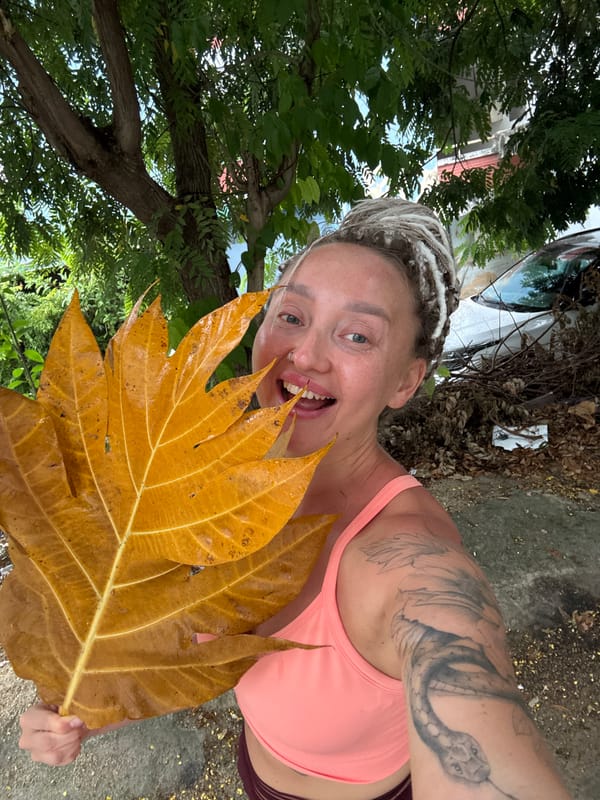 Playful leaf selfie series in Nha Trang, Vietnam